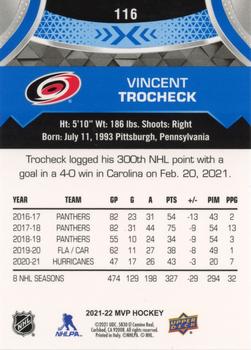 2021-22 Upper Deck MVP - Blue #116 Vincent Trocheck Back