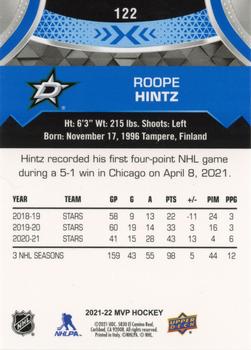 2021-22 Upper Deck MVP - Blue #122 Roope Hintz Back