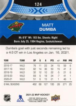 2021-22 Upper Deck MVP - Blue #124 Matt Dumba Back