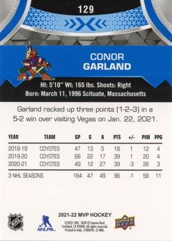 2021-22 Upper Deck MVP - Blue #129 Conor Garland Back