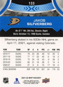 2021-22 Upper Deck MVP - Blue #133 Jakob Silfverberg Back