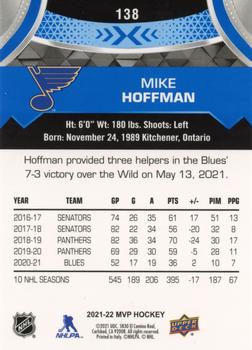2021-22 Upper Deck MVP - Blue #138 Mike Hoffman Back