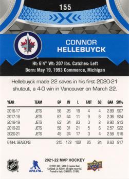 2021-22 Upper Deck MVP - Blue #155 Connor Hellebuyck Back
