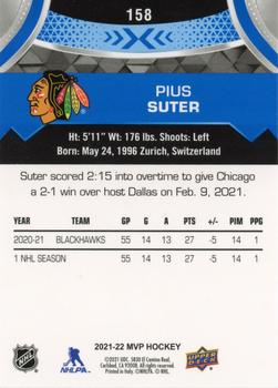 2021-22 Upper Deck MVP - Blue #158 Pius Suter Back