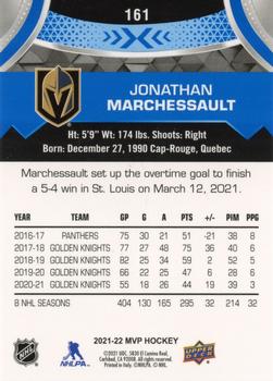 2021-22 Upper Deck MVP - Blue #161 Jonathan Marchessault Back
