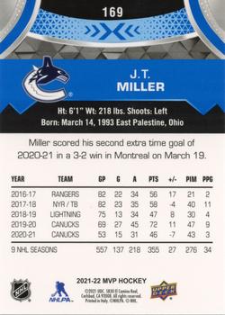 2021-22 Upper Deck MVP - Blue #169 J.T. Miller Back