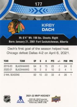 2021-22 Upper Deck MVP - Blue #177 Kirby Dach Back