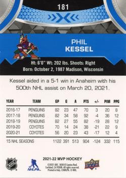2021-22 Upper Deck MVP - Blue #181 Phil Kessel Back