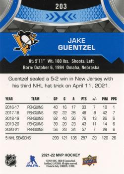 2021-22 Upper Deck MVP - Blue #203 Jake Guentzel Back