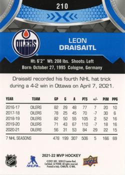 2021-22 Upper Deck MVP - Blue #210 Leon Draisaitl Back