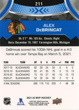 2021-22 Upper Deck MVP - Blue #211 Alex DeBrincat Back