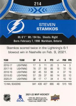 2021-22 Upper Deck MVP - Blue #214 Steven Stamkos Back