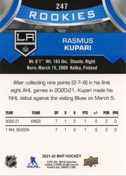 2021-22 Upper Deck MVP - Blue #247 Rasmus Kupari Back
