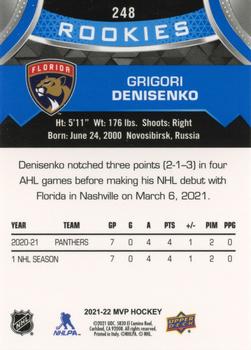 2021-22 Upper Deck MVP - Blue #248 Grigori Denisenko Back
