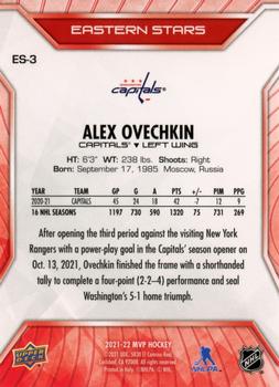 2021-22 Upper Deck MVP - Eastern Stars #ES-3 Alex Ovechkin Back