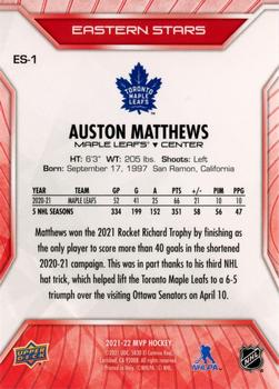 2021-22 Upper Deck MVP - Eastern Stars #ES-1 Auston Matthews Back