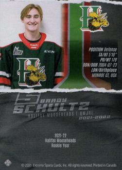 2021-22 Extreme Halifax Mooseheads (QMJHL) #2 Brady Schultz Back