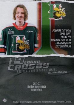 2021-22 Extreme Halifax Mooseheads (QMJHL) #7 Logan Crosby Back