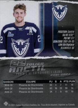 2021-22 Extreme Sherbrooke Phoenix (QMJHL) #10 Julien Anctil Back