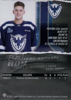 2021-22 Extreme Sherbrooke Phoenix (QMJHL) #11 Jean-Raphael Roy Back