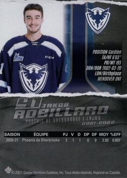 2021-22 Extreme Sherbrooke Phoenix (QMJHL) #17 Jakob Robillard Back