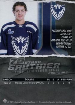 2021-22 Extreme Sherbrooke Phoenix (QMJHL) #23 Ethan Gauthier Back