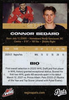 2021-22 Regina Pats (WHL) #23 Connor Bedard Back