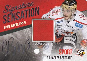 2017-18 Cardset Finland - Signature Sensation Game Worn Jersey Redemptions (Series Two) #NNO Charles Bertrand Front