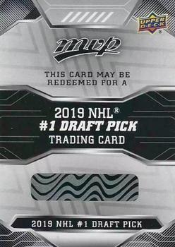 2019-20 Upper Deck MVP - 2019 NHL Draft #1 Pick Redemption #DP-1 2019 NHL Draft #1 Pick Redemption Card Front