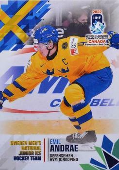 2022 BY Cards IIHF World Junior Championship (Unlicensed) #12 Emil Andrae Front