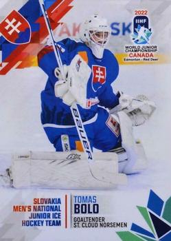 2022 BY Cards IIHF World Junior Championship (Unlicensed) #32 Tomas Bolo Front