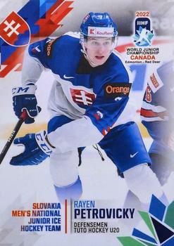 2022 BY Cards IIHF World Junior Championship (Unlicensed) #34 Rayen Petrovicky Front