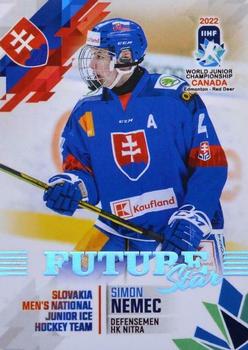 2022 BY Cards IIHF World Junior Championship (Unlicensed) #37 Simon Nemec Front