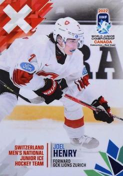 2022 BY Cards IIHF World Junior Championship (Unlicensed) #47 Joel Henry Front
