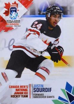 2022 BY Cards IIHF World Junior Championship (Unlicensed) #67 Justin Sourdif Front