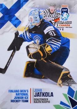 2022 BY Cards IIHF World Junior Championship (Unlicensed) #71 Juha Jatkola Front