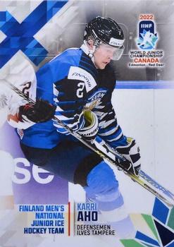 2022 BY Cards IIHF World Junior Championship (Unlicensed) #72 Karri Aho Front