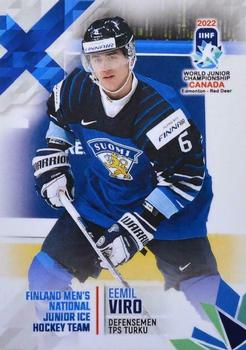 2022 BY Cards IIHF World Junior Championship (Unlicensed) #74 Eemil Viro Front