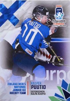 2022 BY Cards IIHF World Junior Championship (Unlicensed) #76 Kasper Puutio Front