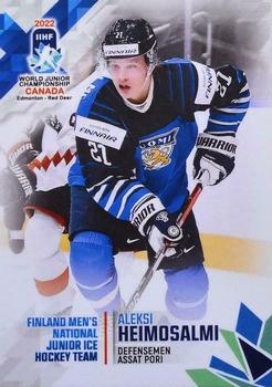 2022 BY Cards IIHF World Junior Championship (Unlicensed) #77 Aleksi Heimosalmi Front