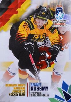 2022 BY Cards IIHF World Junior Championship (Unlicensed) #100 Bennet Rossmy Front