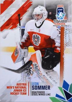 2022 BY Cards IIHF World Junior Championship (Unlicensed) #119 Leon Sommer Front
