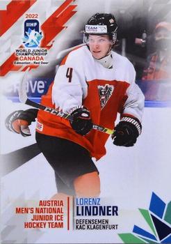 2022 BY Cards IIHF World Junior Championship (Unlicensed) #122 Lorenz Lindner Front