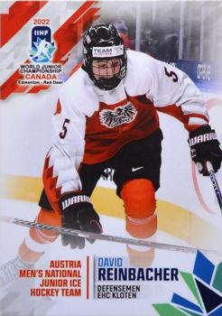 2022 BY Cards IIHF World Junior Championship (Unlicensed) #123 David Reinbacher Front