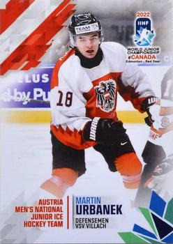 2022 BY Cards IIHF World Junior Championship (Unlicensed) #127 Martin Urbanek Front