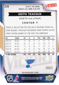 2007-08 Upper Deck - 2007-08 Upper Deck Victory Update #276 Keith Tkachuk Back
