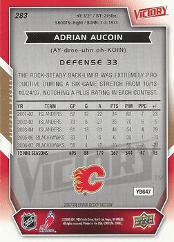 2007-08 Upper Deck - 2007-08 Upper Deck Victory Update #283 Adrian Aucoin Back