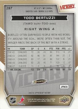 2007-08 Upper Deck - 2007-08 Upper Deck Victory Update #287 Todd Bertuzzi Back