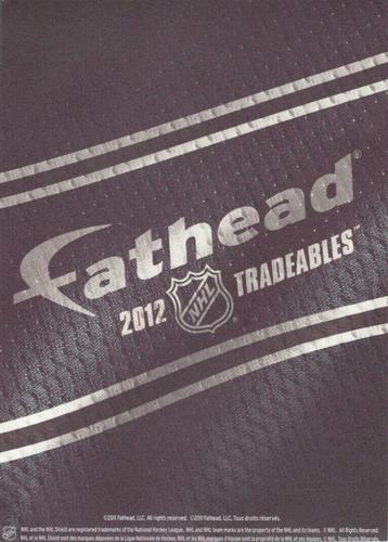 2012 Fathead NHL Tradeables #23 Jonathan Huberdeau Back