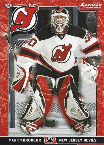 2009 Fathead NHL Tradeables #16 Martin Brodeur Front